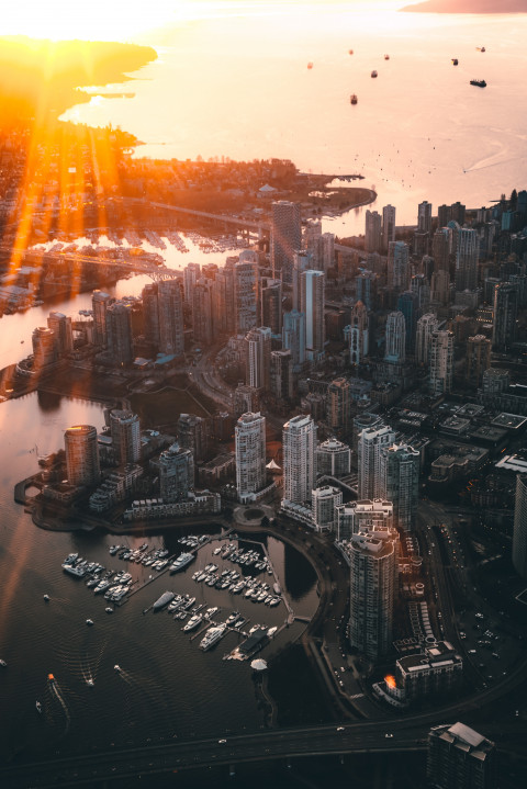 A picture of Vancouver's skyline.